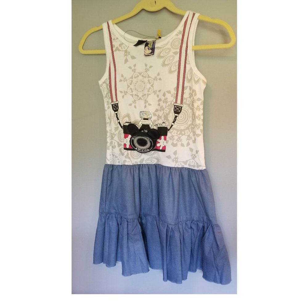 Desigual Disney girl dress Mickey photo camera NEW